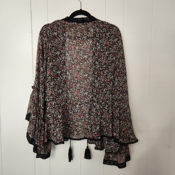 Free People Size Large Lola Floral Cardigan Kimono - Picture 5 of 5